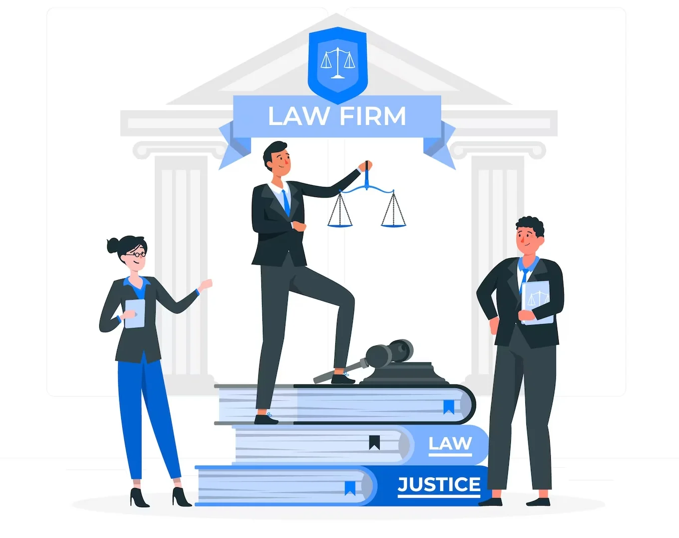 Law firm concept illustration